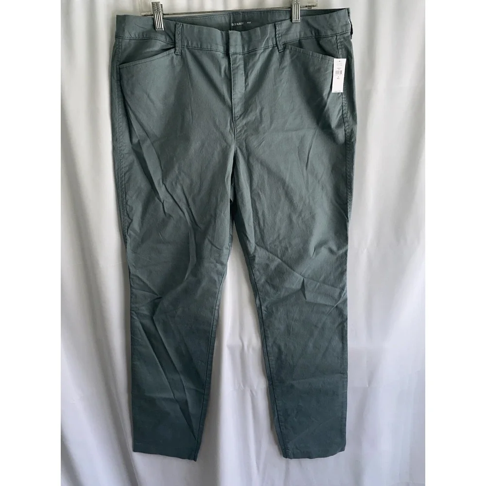 NWT Old Navy Women's Pixie Pants Size 16‎ Tall Blueish-Gray